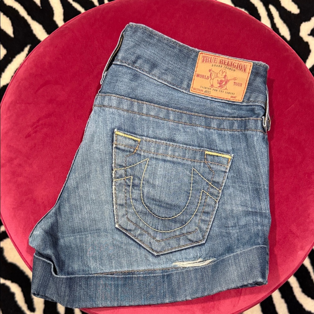 True Religion Women's Light Blue jean short